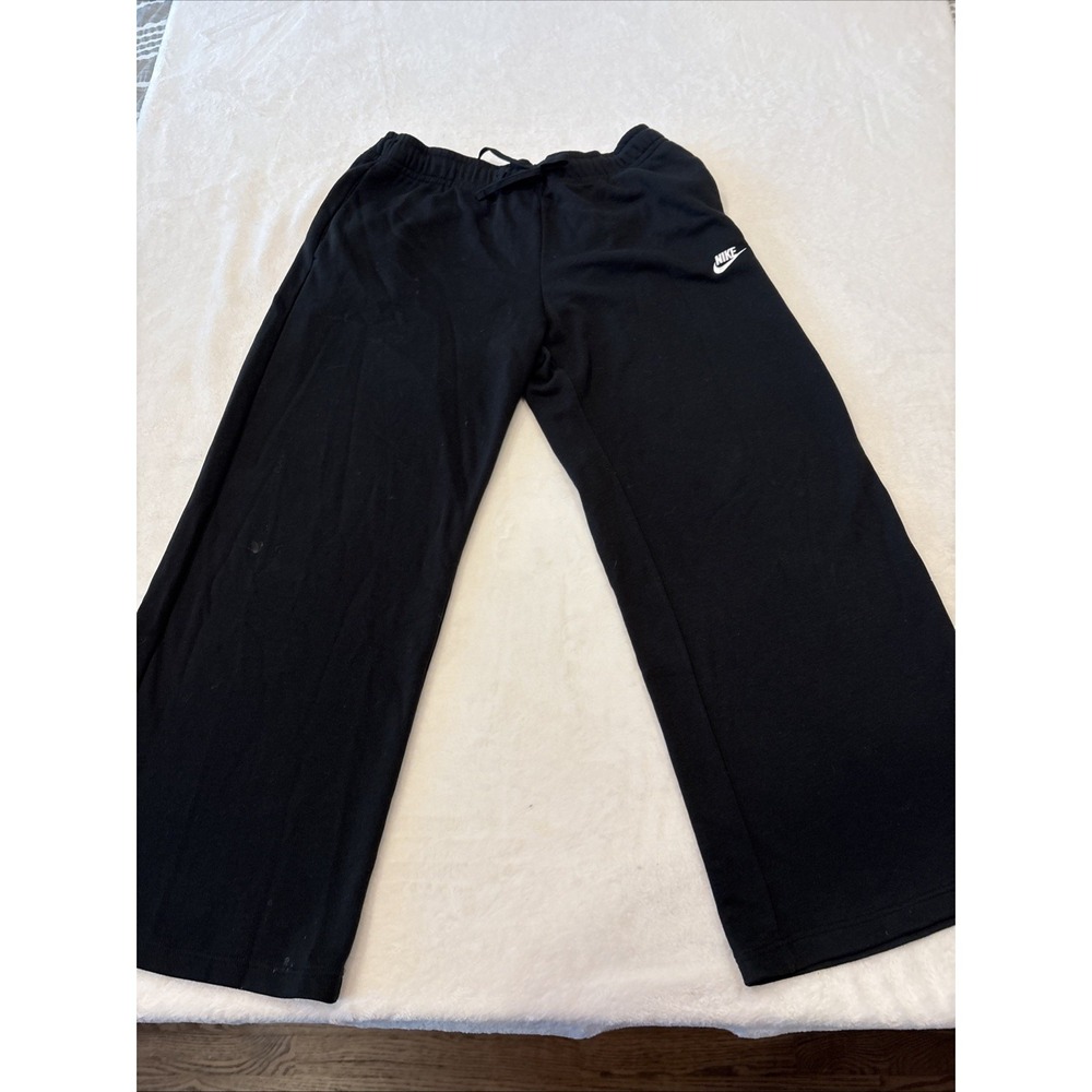 Nike Fleece Joggers With Flared Legs, Girls Size Medium, Black